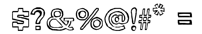 Bakunin Outline Font OTHER CHARS