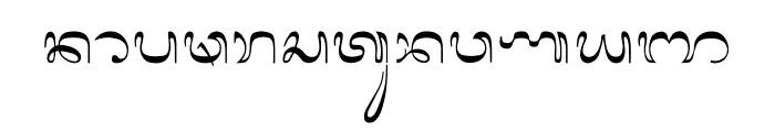 Bali-Simbar Font LOWERCASE