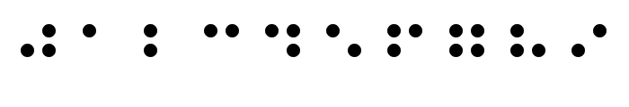 Balkan Peninsula Braille Font OTHER CHARS