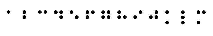 Balkan Peninsula Braille Font UPPERCASE