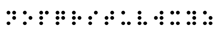 Balkan Peninsula Braille Font LOWERCASE