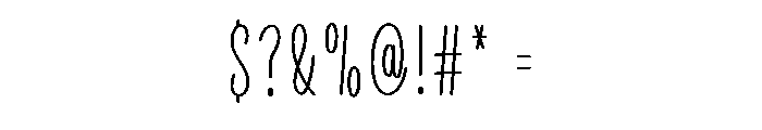Ballpoint1 Font OTHER CHARS