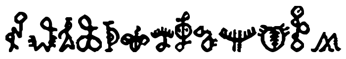 Bamum Symbols 1 Font UPPERCASE