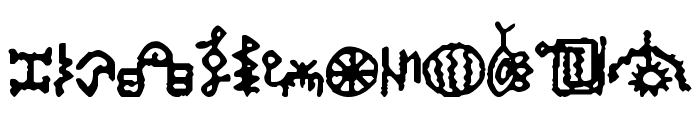 Bamum Symbols 1 Font LOWERCASE