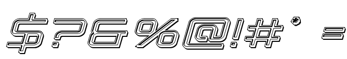Banshee Pilot Engraved Italic Font OTHER CHARS