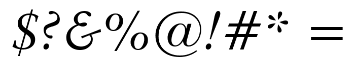 Baramond Italic Font OTHER CHARS