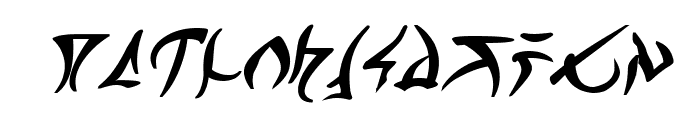 Barazhad Bold Italic Font LOWERCASE