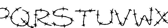 Barbed Wires Font UPPERCASE