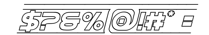 Barcade Outline Italic Font OTHER CHARS