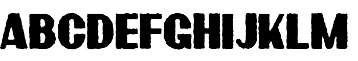 BardonRoughDemo-Rough Font LOWERCASE