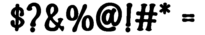 Barely Enough Regular Font OTHER CHARS