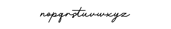 Barethelly Signature Personal U Font LOWERCASE