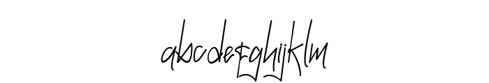 Barithom Signature Regular Font LOWERCASE