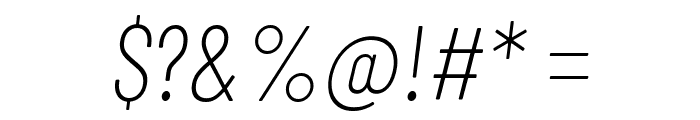 Barlow Condensed ExtraLight Italic Font OTHER CHARS