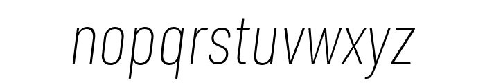 Barlow Condensed Thin Italic Font LOWERCASE