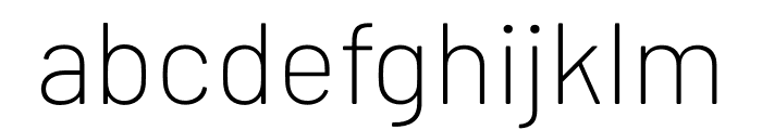 Barlow ExtraLight Font LOWERCASE