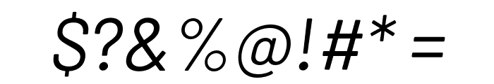 Barlow Italic Font OTHER CHARS