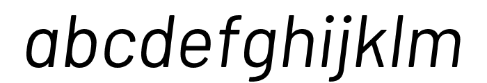 Barlow Italic Font LOWERCASE