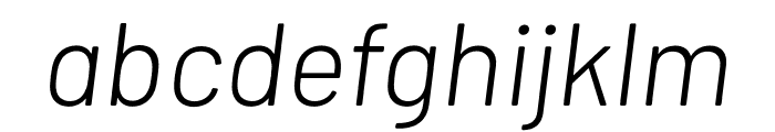 Barlow Light Italic Font LOWERCASE