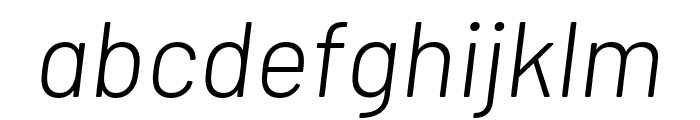 Barlow Light Italic Font LOWERCASE