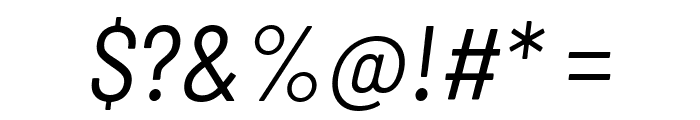 Barlow Semi Condensed Italic Font OTHER CHARS