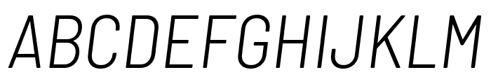 Barlow Semi Condensed Light Italic Font UPPERCASE