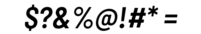 Barlow Semi Condensed SemiBold Italic Font OTHER CHARS