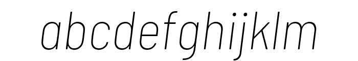 Barlow Semi Condensed Thin Italic Font LOWERCASE