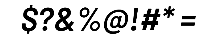 Barlow SemiBold Italic Font OTHER CHARS