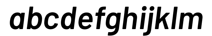 Barlow SemiBold Italic Font LOWERCASE
