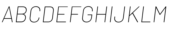 Barlow Thin Italic Font UPPERCASE