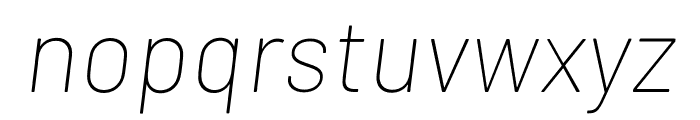 Barlow Thin Italic Font LOWERCASE
