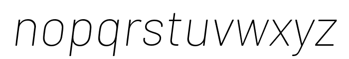 Barlow Thin Italic Font LOWERCASE