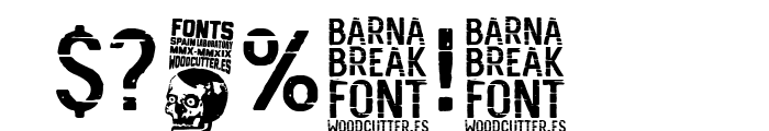 Barna Break Font OTHER CHARS
