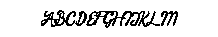Barney Font UPPERCASE
