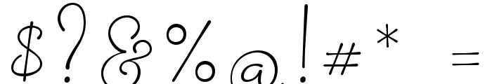 Barokah Signature Regular Font OTHER CHARS