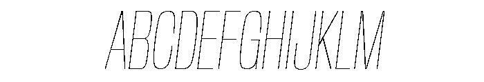 Base Neue Trial Cond Thin Obliq Font UPPERCASE