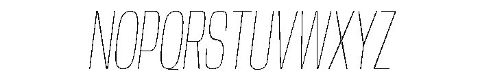 Base Neue Trial Cond Thin Obliq Font UPPERCASE