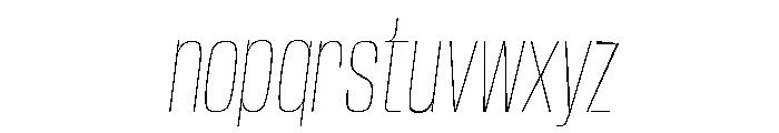 Base Neue Trial Cond Thin Obliq Font LOWERCASE
