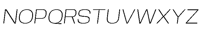 Base Neue Trial Exp ExtLt Obliq Font UPPERCASE