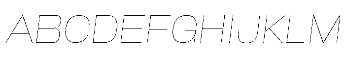 Base Neue Trial Exp Thin Obliq Font UPPERCASE