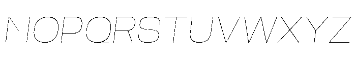Base Neue Trial Exp Thin Obliq Font UPPERCASE