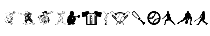Baseball Icons Font UPPERCASE