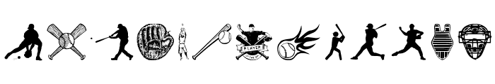 Baseball Icons Font LOWERCASE