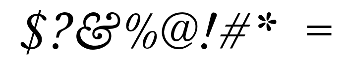 Baskerville-Normal-Italic Font OTHER CHARS