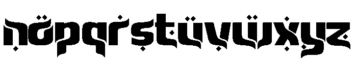 Bassunpersonaluse-Regular Font LOWERCASE