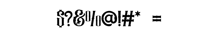 Bastille Vredeburg Demo Font OTHER CHARS