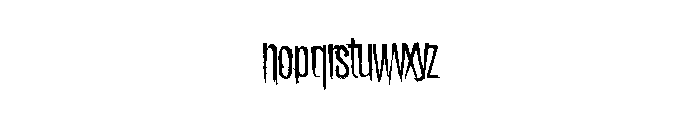 BathinginAcid Font LOWERCASE