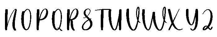 Bathroom Font UPPERCASE