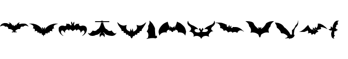 Bats Font LOWERCASE